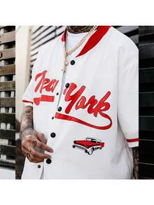 Summer New Men's Seaside Beach Shirt Boys Casual Slim Top Fashion Printed Short-Sleeved Shirt Men - White - View 4