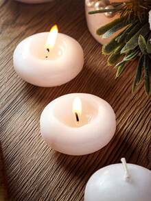 Floating Candles, White Dripless Wax Burning Candles, For Weddings, Party, Special Occasions And Home Decorations Room Decor ,For Centerpieces Christmas Decorations Multiple Sizes Available-Select The Perfect Fit For Your Candlestick.