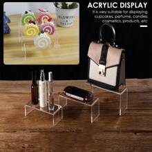 3/6件亚克力展示架多功能透明迷你模型收纳架适用于香水娃娃珠宝装饰收纳架 - 無色 - 查看 6