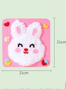 1件儿童手工编织毛线画，卡通动物DIY制作材料玩具贴纸，男孩女孩最佳生日礼物，随机配件颜色，圣诞礼物，节日礼物，圣诞DIY，圣诞树装饰小礼物 - 彩色 - 查看 5