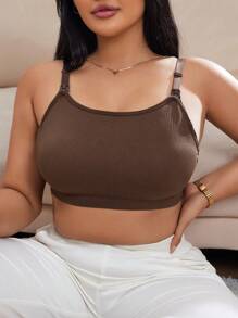 Set de 3 piezas Sujetador de maternidad y lactancia talla grande, sujetador de lactancia de una pieza sexy y sencillo de apertura frontal, camiseta de sostén cómoda y de elevación para embarazo y postparto