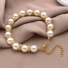 2/4/6 piezas Espaciador de cuentas de circonita cúbica de bronce con baño de oro verdadero de 18K, cuentas sueltas redondas planas con strass para bricolaje para encontrar joyas, hacer joyas, accesorios de moda y regalos creativos de 6/8mm