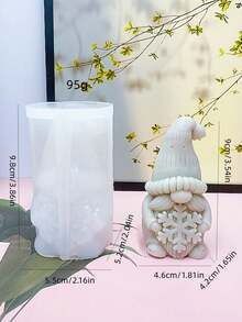 1 件装小妖精形状硅胶蜡烛模具、石膏香薰装饰模具 - 白色 - 查看 2