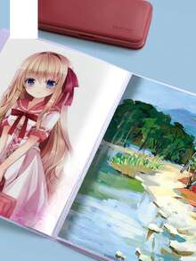 40页按扣式文件整理文件夹，大容量学生试卷/合同文件收纳，透明封套，随机封面卡纸