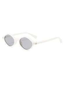 1 Pair Men's Leopard Print Small Frame Cat-Eye Fashion Fashion Glasses, Zinc Alloy, Suitable For Daily Wear