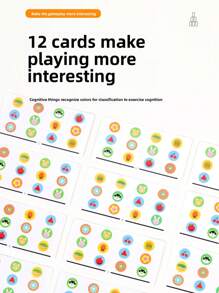 Juego de cartas de emparejamiento de colores magnético de madera para 2 jugadores, mejora la coordinación mano-ojo, el pensamiento, la concentración, juguete interactivo para fiestas, vacaciones, regalo de cumpleaños