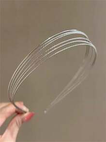 1 pieza Diadema elegante y brillante para mujer, accesorio suave para el cabello tipo corona, diadema para el pelo
