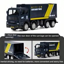 Modelo de Brinquedo de Veículo de Engenharia de Caminhão de Carga, Caminhão Transportador de Simulação de Inércia, Operação Manual, Adequado para Crianças de 3 a 6 Anos, Presente de Festa de Aniversário