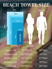 1pc Printed Beach Towel, Orange Striped Pattern, Can Be Used As Swimwear Or Bath Towel, Fashionable Design, Super Absorbent, Suitable For Bathroom, Swimming, Fitness, Yoga And Other Occasions, Soft And Comfortable Microfiber Material, Lightweight And Easy To Carry. - Multicolor - View 3