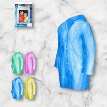 3 Peças Capa De Chuva Adulto e Infantil Descartável Colorida Unissex Várias Cores