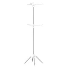 SONGMICS HOME Clothes Airer, Clothes Drying Rack With 6 Rotatable Arms For Hangers, 4-Leg Indoor Folding Laundry Rack, Stainless Steel, For Clothes And Socks, 191 Cm High, White And Silver - 白色和銀色 - 查看 6
