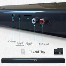 FOPEAS [Upgraded Speaker Strip] RGB Audio Speaker For TV Computer Home Theater - Living Room Audio System - Black - View 8