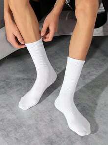 1/2/3/5/6/10/12 双男士袜子跑步徒步运动长袜中筒袜高筒轻便袜，适合健身，秋季