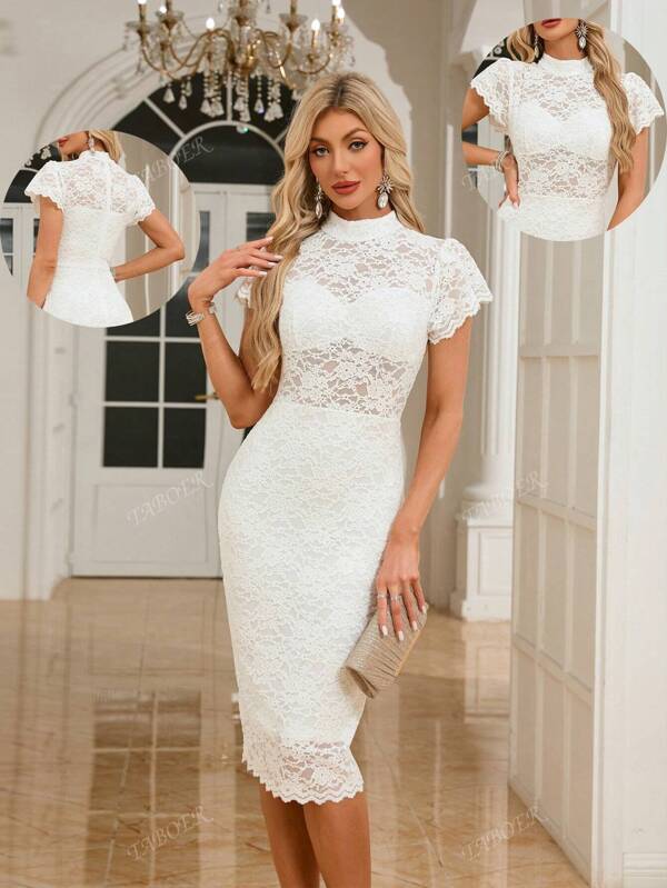 Bodycon Lace Bridesmaid Dress For Women