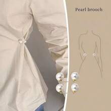 6 件防走失衣夹、珍珠胸针领夹、连衣裙和裙子腰带、衬衫领调节器、时尚腰带夹、时尚配饰、节日和派对礼物 - 彩色 - 查看 4