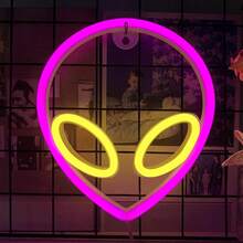 1 件彩虹霓虹灯房间装饰灯，电池或 USB 供电，适用于卧室、宿舍、庭院、露营、酒吧、餐厅、派对、家居、户外装饰