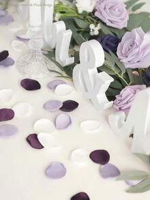 50/100/500pcs Silk Rose Petals, Satin Fabric Wedding Aisle Decorations For Cake Table/Flower Girl Basket/Bridal Shower, Romantic Bedding Scatter Flowers (4cm Bowl Shape, Burgundy Cream Mix)