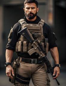 JUKMO Tactical Belt, Hiking Rigger 1.5 Nylon Web Work Belt With Heavy Duty Quick Release - màu đen - Xem 4