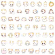 100pcs Cute Cat Stickers Cartoon Cotton Candy Kitten Decal Funny Animal Stickers Kawaii Kitty Stickers Aesthetic Stickers Pack Vinyl Waterproof Stickers For Water Bottle,Computer,Laptop,Phone,Luggage,Notebook,Fridge
