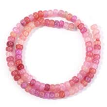 1 peça, aproximadamente 88 peças, contas redondas planas de vidro bicolores, 6x4 mm, multiestilos, moda casual, fofas, coloridas, feitas à mão, faça você mesmo, para pulseira, colar, joia, pingente, berloque de celular, chaveiro, contas de atacado