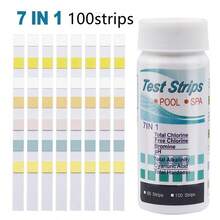 Swimming Pool And Spa Test Strips, 7-In-1 Water Quality Test Strips, 50/100 Water Chemistry Tests, Accurately Test Bromine, Total Alkalinity, PH, Free Chlorine, Total Hardness, Triazole And Total Chlorine, Suitable For Household Drinking Water, Hot Tubs, Swimming Pools, Spas And Well Water, Easy-To-Use Water Quality Test Strips, Suitable For Garden Swimming Pool Cleaning - Multicolor - View 4