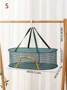 1 Secadora plegable de color verde, blanco y negro, para ropa, calcetines, bolsa de malla, artesanía de productos secos, a prueba de moscas, secado fresco, artesanía de almacenamiento - Multicolor - Ver 17