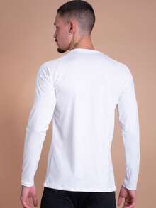 Men's Thermal Shirt UV Protection 50+ Second Skin T-Shirt Cold Mesh Blouse Gym Long Sleeve F7 NEW STYLE - trắng - Xem 3