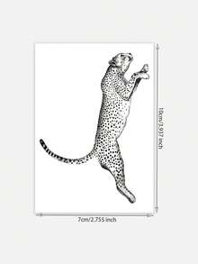 1 pieza Tatuaje temporal de jaguar a base de hierbas, a prueba de agua y sudor, de un solo uso, talla grande seguro y unisex, puede durar de 7 a 14 días - Negro - Ver 6