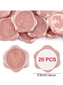 CYFUN DESIGN 20/25 PCS Eucalyptus Pattern Real Wax Sealing Stickers Self-Adhesive Wedding Invitation Envelope Seal Stickers For Decorating Wedding Invitations, Gifts,Back To School,School Supplies