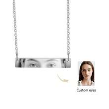 Personalized Eye Photo Necklace, Custom Eye Pattern Necklace, Couple's Eye Gift, Unique Gift For Her, Anniversary Gift, Perfect For Mother's Day - Multicolor - View 3