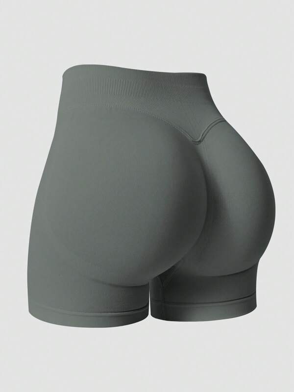 NcmRyu Women Seamless Elastic Butt Lifting Shaping Yoga Gym Quick Dry Breathable Workout Shorts