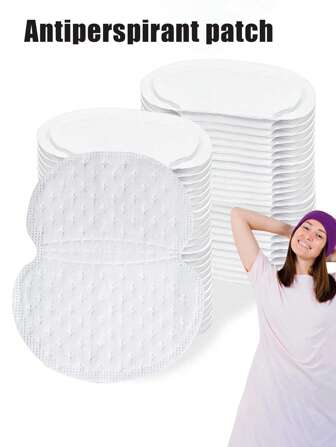 20pcs/Pack Summer Non-Woven Fabric Anti-Perspiration Stickers, Invisible Underarm Sweat Pads, Simple White Underarm Anti-Sweat Stickers, Convenient For Going Out, Meetings, Business Trips, And Traveling