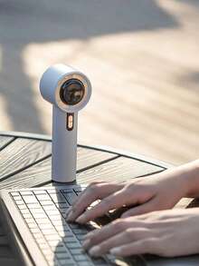 1 件男女通用纯色 USB 可充电 100 速高风量长电池寿命迷你手持风扇，液晶显示屏，适合送礼、户外、海滩、旅行、运动、家居、办公室、日常使用 - 彩色 - 查看 11