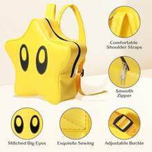 Mochila Estrella Cinco Puntas Ojos Grandes + Bolso De Hombro - Amarillo - Ver 7