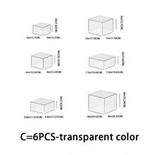 3个/4个/6个装白色/透明亚克力自助食品展示管，五面多功能亚克力支架，底部中空，适用于早餐、自助餐、婚礼、派对等场合。 - 白色 - 查看 11
