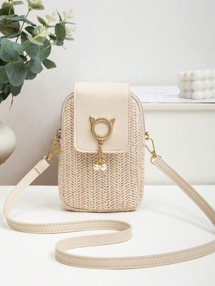 新款时尚欧美风编织斜挎包，度假草编包，旅行包，便捷收纳包，编织单肩托特包，夏季最佳海滩度假必备