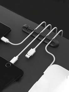 1pc Multifunctional Desktop Cable Organizer, Black Wire Manager, Data Cable Storage Holder Back To School