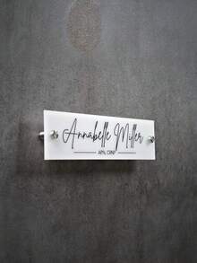 Custom Office Door Name Plate Personalized Acrylic Sign Professional Name Tag For Doctors Nurses Teachers Counselors Staff Business Desk Or Clinic Room Decor Unique Gift Idea For Graduation Promotions Appreciation Week Work Anniversary Office Accessories House Decoration Home Decor Back To School Gift Father's Day Present,Graphic Print,Xmas Decoration,For Housewarming - Multicolor - View 6