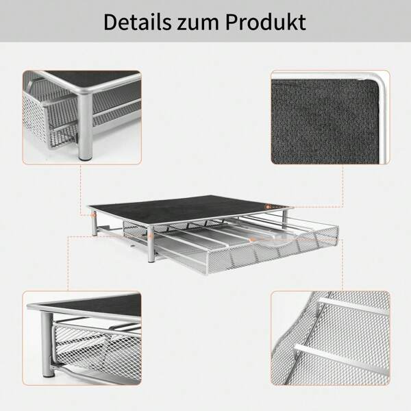 Porta capsule da caffè, organizer per cassetti, per cucina e ufficio, multifunzionale, organizer da banco in acciaio al carbonio spesso, contenitore per caffettiera, cassetto scorrevole, può contenere 36 capsule.