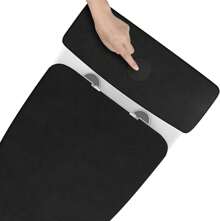 Toilet Lid Cover And Toilet Tank Lid Cover Replacement Toilet Cover With Elastic Bottom For Bathroom Decor Accessories (Black)