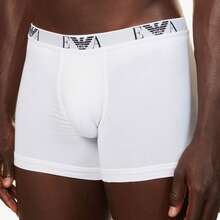2pcs Emporio Armani Men's Athletic Boxer Briefs - White - View 2