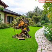 1 Stück 2D Acryl Gartenstecker, moderner Fairy Garden Bodenaufsatz, Osterdekoration, aus Kunststoff gefertigt, geeignet für Outdoor-Pflanzen und Töpfe, ideal für Familie und Freunde, zufälliger Stil