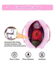 3pcs/Set Pink Girl Backpack, Handbag, Pencil Case, School Bag, Student Backpack, Outdoor Travel Bag, Suitable For Teenage Girls, School And Travel (Random Print)