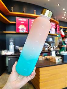 1 pieza Botella de agua deportiva, de gran capacidad, boca ancha, portátil, a prueba de fugas, jarra de agua fría