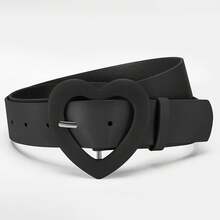 1 Piece Extended Heart Buckle Belt For Women, Decorative Dress Belt, Summer New Fashionable Heart Ins Style Belt, Suitable For Daily Commuting, Going Out With Friends, Vacation, Evening Party, Christmas Party, Great Gift For Valentine's Day Or Mother's Day For Yourself, Friends, Family, Girlfriend, Mother (Gift Packaging) Autumn, Fall, Halloween - 粉色 - 查看 6