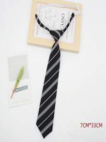 1 Stück Damen Krawatte, handgefertigt aus Kombination von einfarbigem und Twill-Polyester, knotenlos, ideal für Studenten, Alltagsgebrauch, vielseitig einsetzbar für verschiedene Anlässe, Uniformen, Anzüge und mehr (Die durchschnittliche Größe beträgt 1 Stück und wird zufällig versendet)