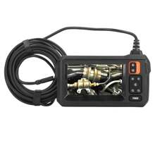 Brillo Ajustable Industrial HD 1920 x 1080P Digital Borescope Set, Endoscopio Industrial Impermeable Lente de 8mm Endoscopio Industrial Cámara de Inspección con Pantalla IPS de 4.3" y 8 LED para Mantenimiento de Automóviles inspección de tuberías de drenaje mantenimiento de equipos mecánicos - Imagen Giratoria: 180°, la pantalla soporta cambio de color blanco y negro - Negro - Ver 5