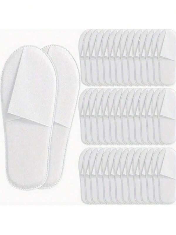 20 Pares/10 Pares de Zapatillas Desechables, Suaves y Cómodas Zapatillas de Invitados con Suelas Antideslizantes para Hotel, Casa, Viaje - Transpirables, Acolchadas Gruesas