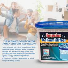 5/10/15/20pcs Interior Dehumidifier 500ml - For Effective Reduction Of Condensation Absorber, Mildew And Damp From Cupboards, Wardrobes, Bathrooms, Caravans, Boats And Vehicles