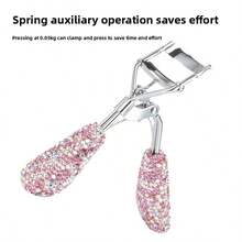 1pc Luxurious Rhinestone Stainless Steel Eyelash Curler, Shiny Silver Makeup Tool With Duck Billed Handle, Portable Eyelash Curler,Makeup,Cheap,Room Decor,Vanity,Travel,Bedroom,Makeup Accessories,Eyelash Curler,Cheap,Stocking Stuffers,Makeup,Makeup Tools,Cheap Stuff,Gifts,Gifts For Women,Christmas Gifts - Multicolor - View 5